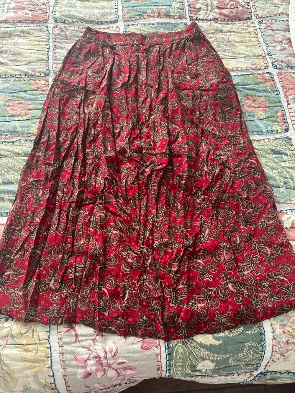 90's skirt, red and green